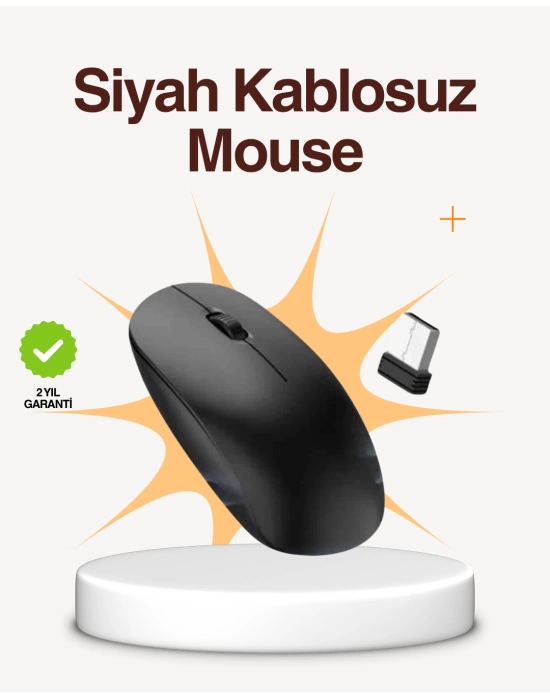 Kablosuz Sessiz Mouse – Ayarlanabilir DPI ve USB Bağlantılı