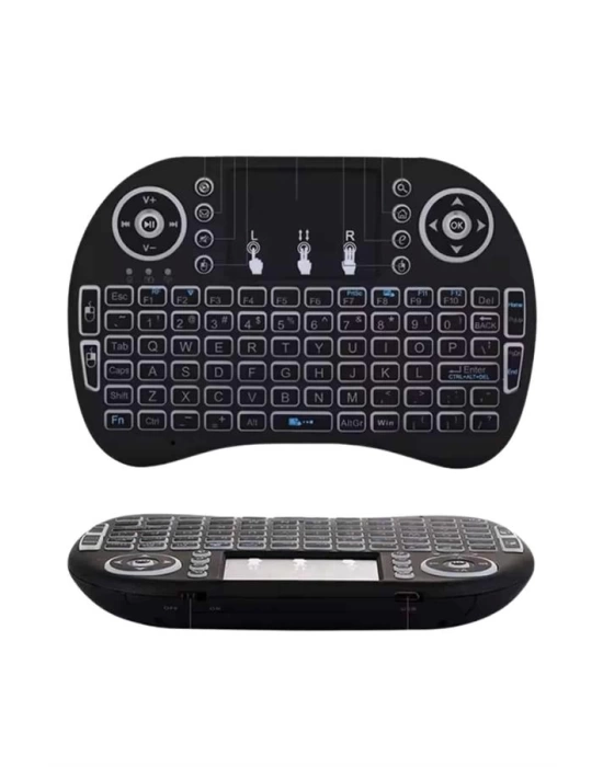 Kablosuz Türkçe Q Klavye RGB Işıklı Televizyon Ps3 Dokunmatik Mouse