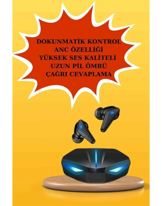 Kadınlar İçin Dokunmatik Ekran Akıllı Saat ve Gamer Kablosuz Bluetooth Kulaklık ANC Özelliği