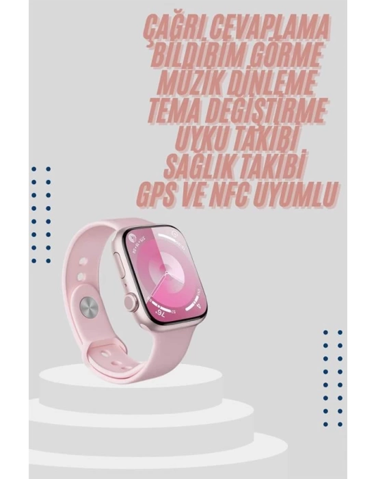 Kadınlara Özel Yeni Nesil Pembe Amoled Ekran Ultra Akıllı Saat 49MM