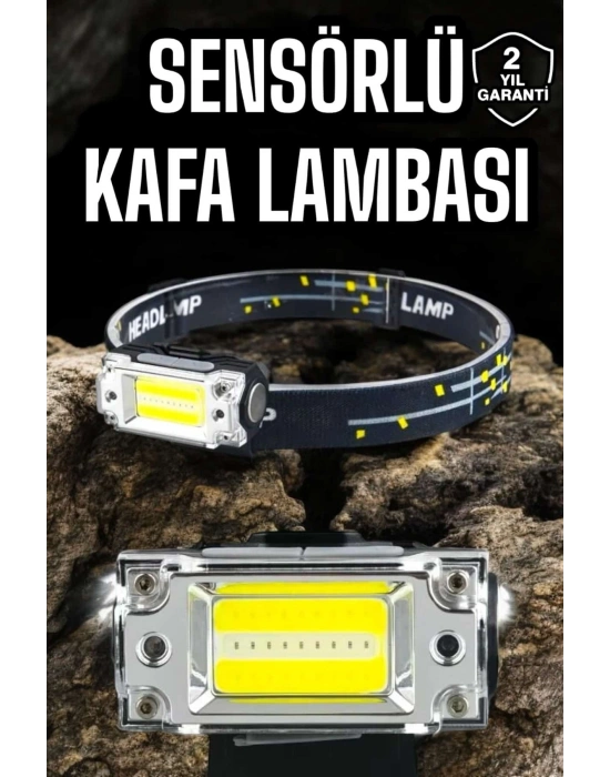 Kafa Lambası Led Fener Pratik Taşınabilir Ayarlanabilir USB Şarjlı