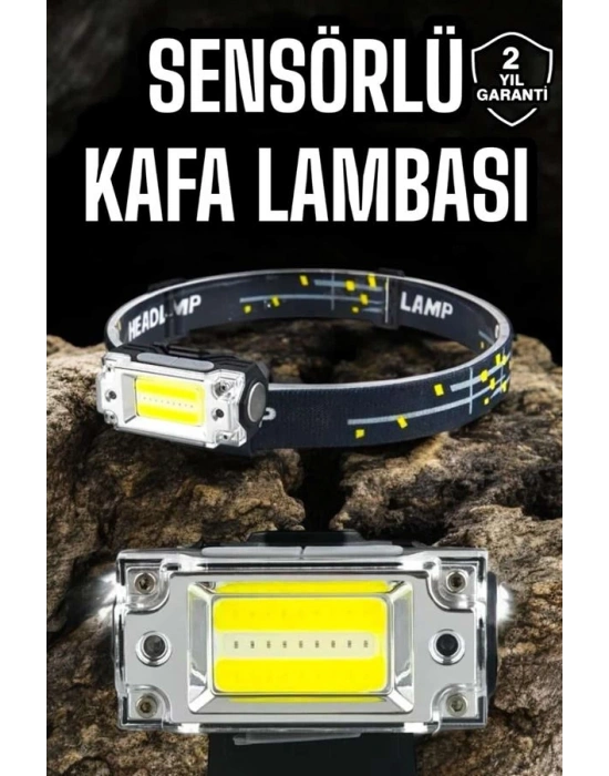 Kafa Lambası Led Fener Pratik Taşınabilir Ayarlanabilir USB Şarjlı