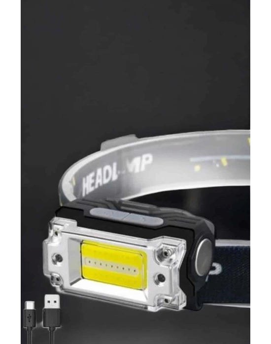 Kafa Lambası Led Fener Pratik Taşınabilir Ayarlanabilir USB Şarjlı