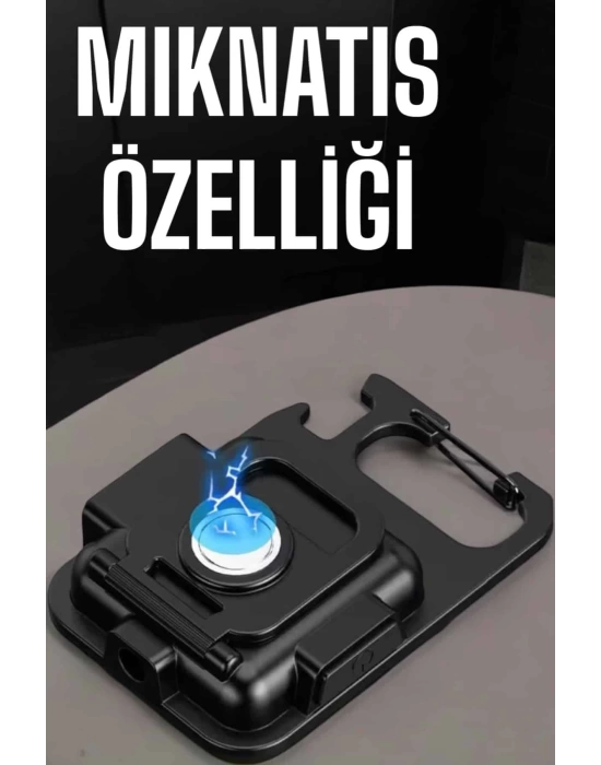 Kamp Işığı Çok Fonksiyonlu Taşınabilir Anahtarlık Kapak Açma Manyetik Özelliği