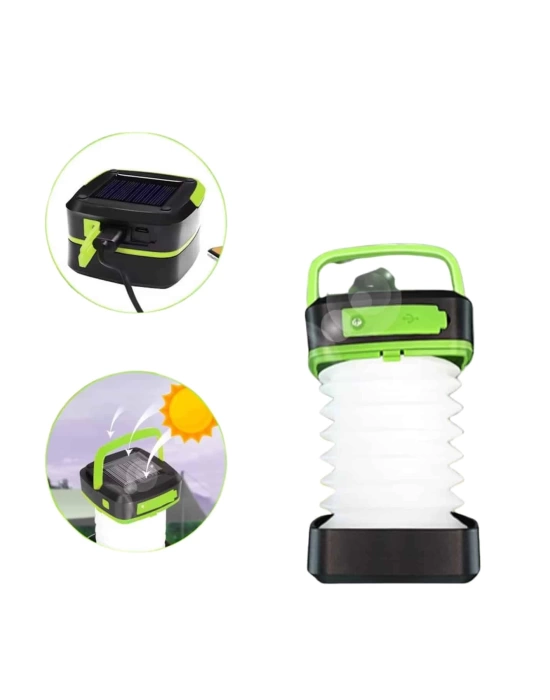 Kamp Lambası Katlanabilir Lamba Solar Şarjlı Led Lamba El Fenerli