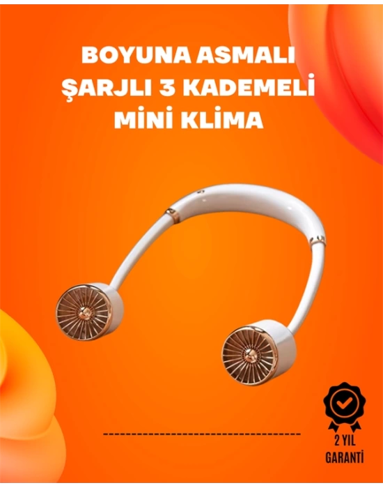 Katlanabilir Asılabilir Fan | USB Şarjlı, 3 Vitesli Sessiz Mini Fan