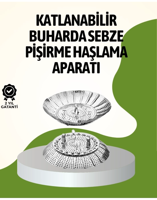 Katlanabilir ve Geniş Kapasiteli Sebze Haşlama Sepeti – 19 cm+ Tencereler İçin