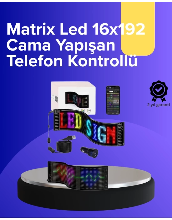 Kayan Yazılı RGB LED Tabela USB Bağlantılı Esnek ve Hafif Işıklı Ekran Paneli