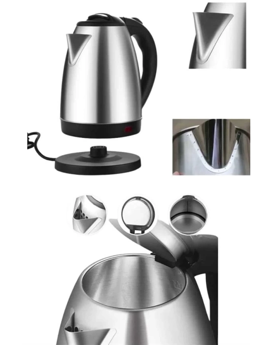 Kettle C F Tipi 220-240V Paslanmaz Çelik Elektrik Kablolu Otomatik Kapanma