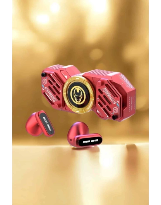Kırmızı Kablosuz Bluetooth Kulaklık Stres Çarklı Oyuncu Kulaklığı