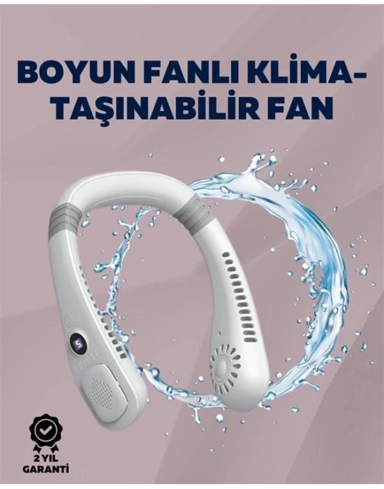 Kişisel Klima Fanı | 360° Dairesel Hava Akışı, Bladeless Tasarım, 5 Rüzgar Hızı, Taşınabilir ve Sessiz