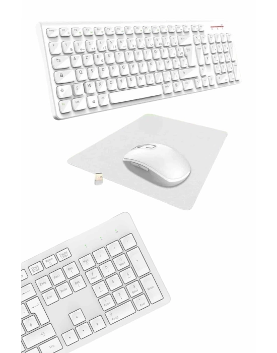 Klavye Mouse Seti Sessiz Kablosuz Türkçe TV  PC Uyumlu