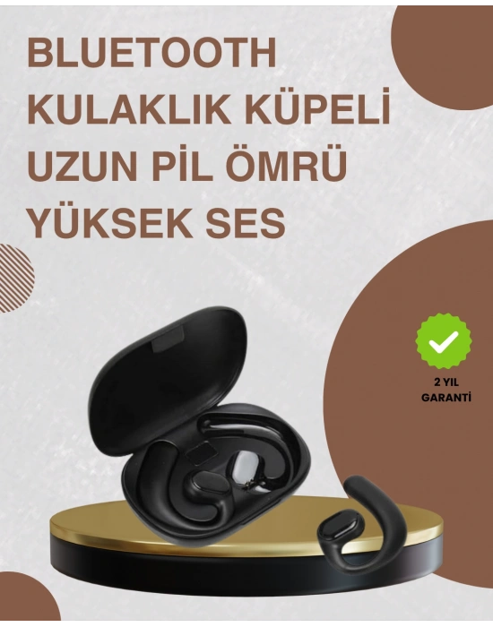 Klipsli Kablosuz Bluetooth Kulaklık – IPX6 Su Geçirmez