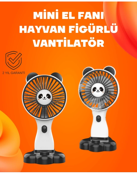 Kompakt Tasarımlı USB Şarjlı Mini Fan – Hayvan Figürlü Vantilatör