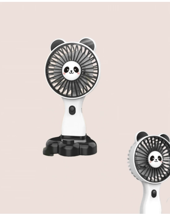 Kompakt Tasarımlı USB Şarjlı Mini Fan – Hayvan Figürlü Vantilatör