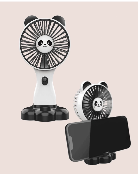 Kompakt Tasarımlı USB Şarjlı Mini Fan – Hayvan Figürlü Vantilatör