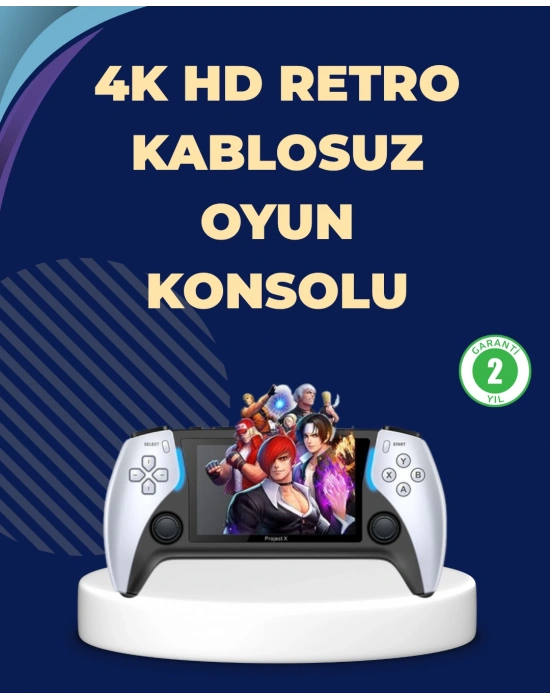 Kompakt ve Hafif Retro Oyun Konsolu 1000 Klasik Oyun Dahil