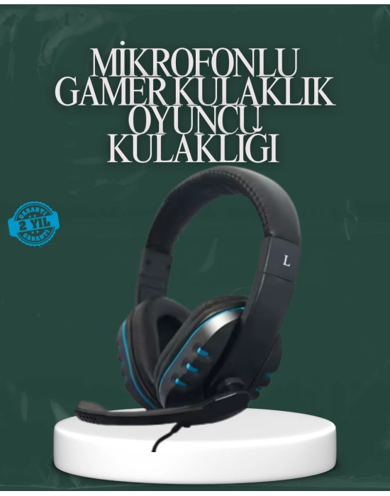 Konforlu Kulak Yastıklı Stereo Gaming Kulaklık – Net İletişim Performansı
