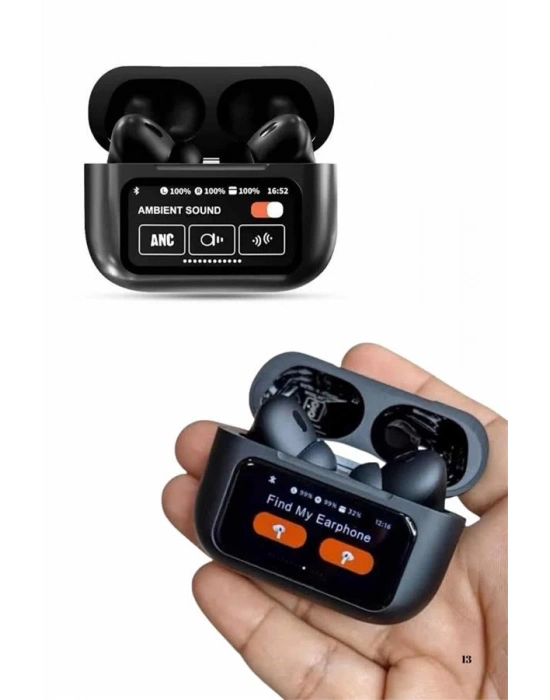 Kulak İçi Bluetooth Kulaklık Ekranlı Müzik Dinleme Çağrı Cevaplama Siyah
