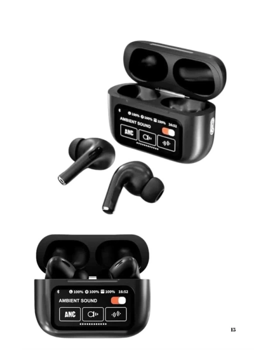 Kulak İçi Bluetooth Kulaklık Ekranlı Müzik Dinleme Çağrı Cevaplama Siyah