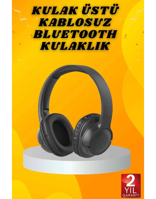 Kulak Üstü Bluetooth Kulaklık Ayarlanabiilir Uzun Pil Ömrü Kablosuz 5.0 Bluetooth