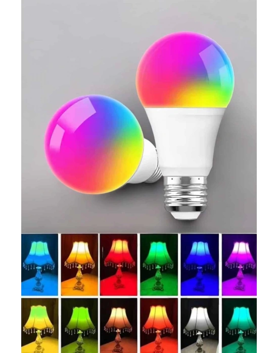 Led Ampul Enerji Dostu RGB Işıklı 100W Led Işık