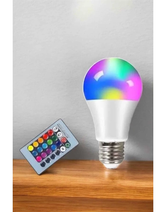 Led Ampul Enerji Dostu RGB Işıklı 100W Led Işık