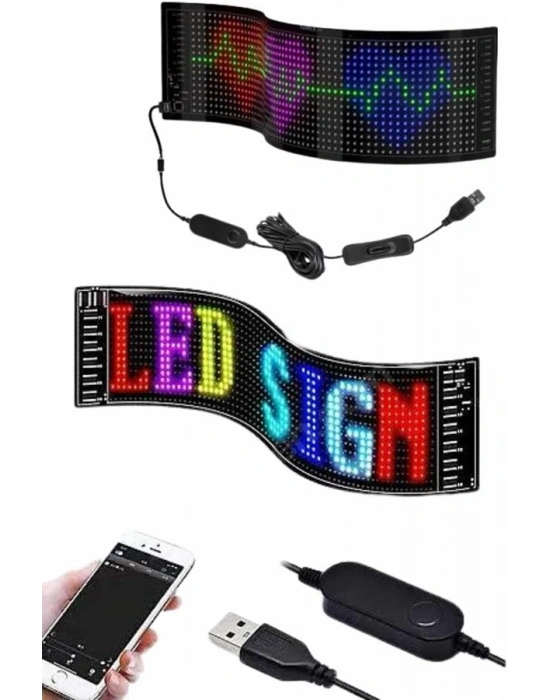 Led Ekran Matrix Panel Dijital Araba Yazısı RGB 16x64