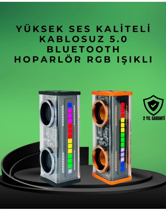 LED Işık Efektli Taşınabilir Bluetooth Hoparlör