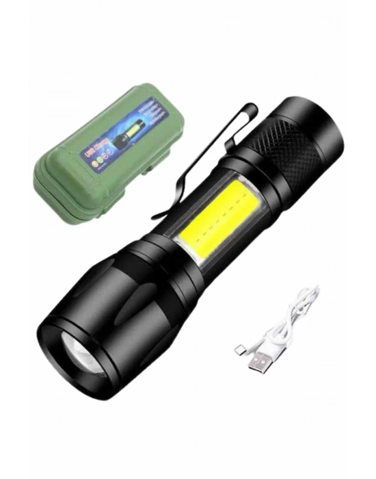 Led Lamba El Feneri Küçük Taşınabilir USB Şarjlı Acil Durum Lambası