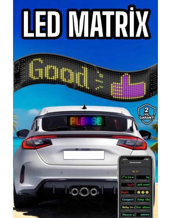 Led Matrix Panel Dijital Ekran Kumandalı Pixsel Görünümlü