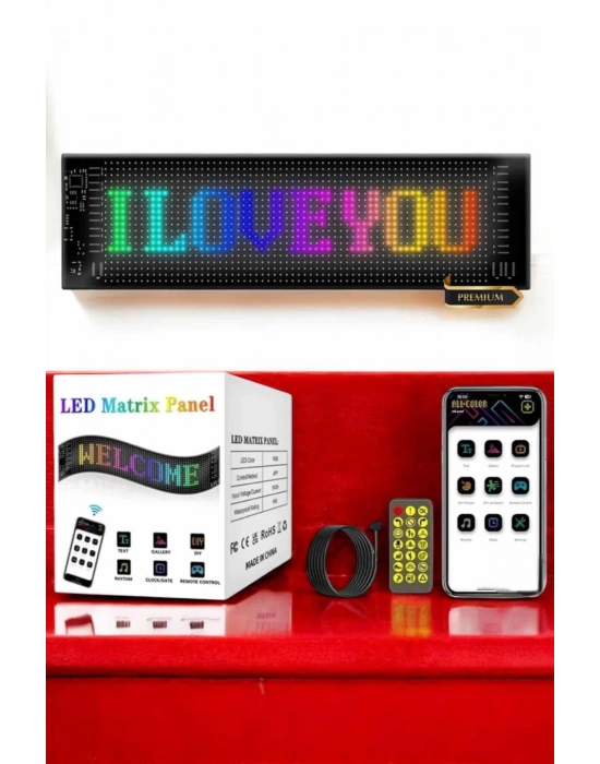 Led Matrix Panel Dijital Ekran Kumandalı Pixsel Görünümlü