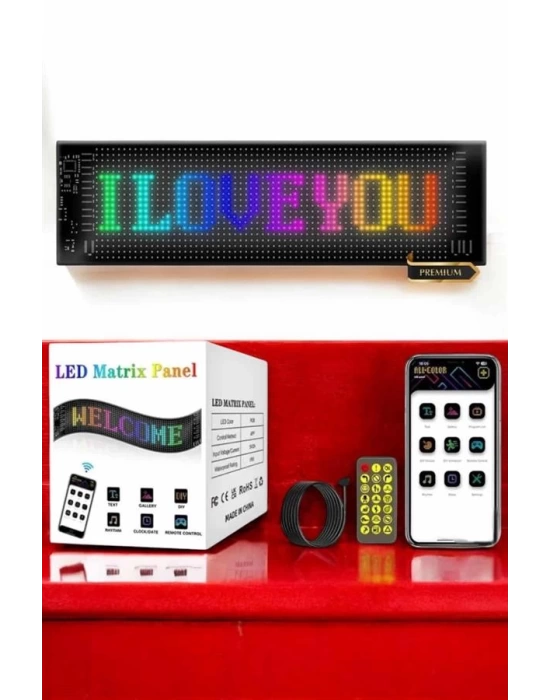 Led Matrix Panel Dijital Ekran Kumandalı Pixsel Görünümlü