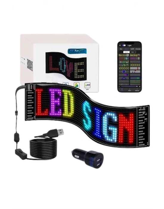 LED Matrix Panel RGB Ekran Kumandalı 16X64 Araç Camına Uygun