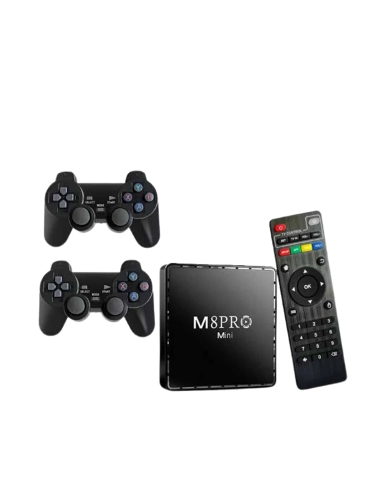 M8 PRO Mini 2.4G 10K ultra HD 64 GB TV BOX Android TV GAME BOX  2 Adet Oyun Konsolu