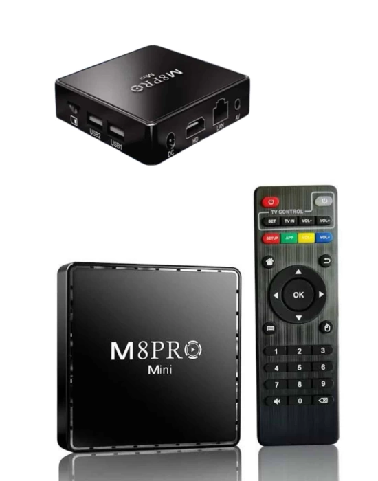 M8 PRO Mini 2.4G 10K ultra HD 64 GB TV BOX Android TV GAME BOX  2 Adet Oyun Konsolu