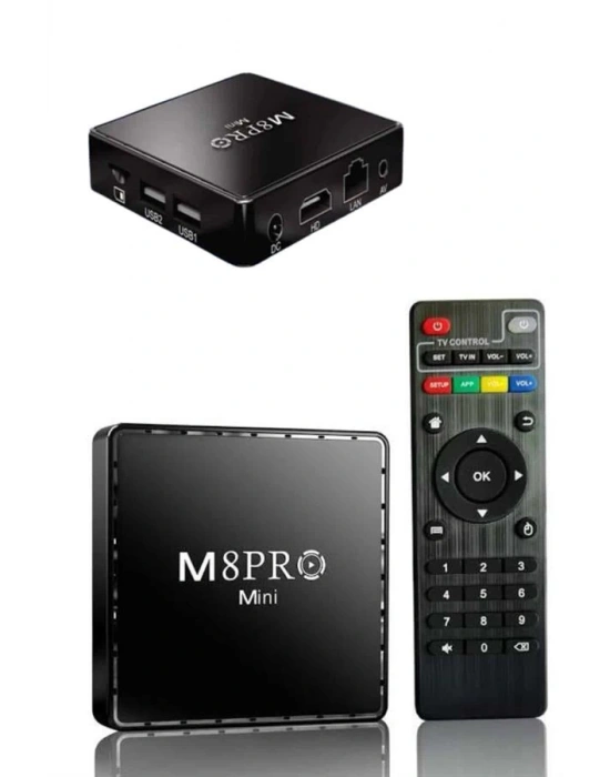 M8 PRO Mini 2.4G 10K ultra HD 64 GB TV BOX Android TV GAME BOX  2 Adet Oyun Konsolu