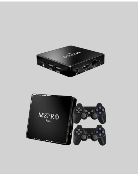 M8Pro Android TV Box ve Retro Oyun Konsolu 64GB
