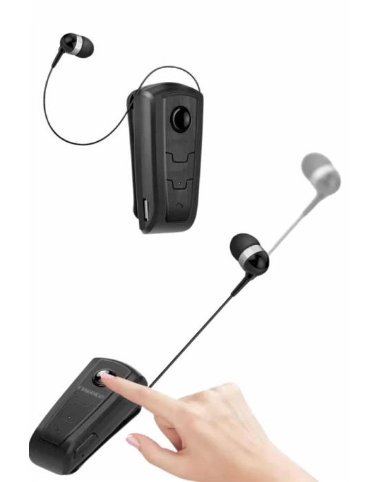 Makaralı Bluetooth Kulakiçi Yaka Kulaklığı Kablosuz Kulaklık