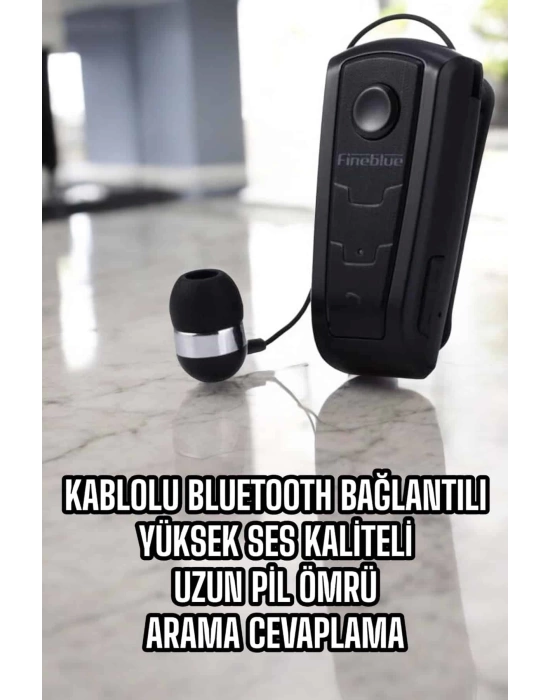 Makaralı Bluetooth Kulaklık Çağrı Cevaplama Kablolu Uzun Pil Ömrü