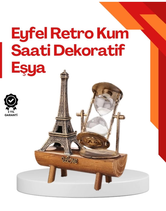 Masa Üstü Ahşap Kum Saati – Dekoratif, Dayanıklı ve Şık