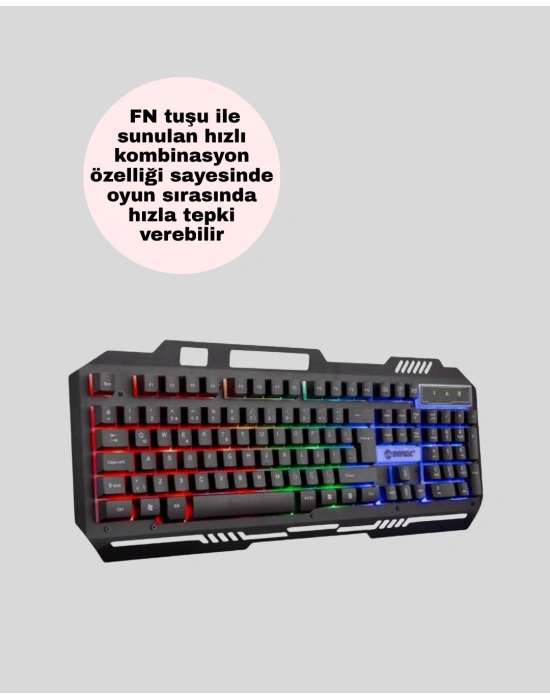 Mekanik LED Gaming Klavye Mouse Seti – Yüksek Tepki ve Ergonomi