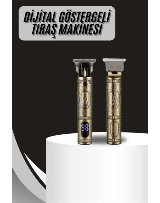 Metal Gövdeli Saç Sakal Çizim Kesme Tıraş Makinesi Kısaltma Makinesi
