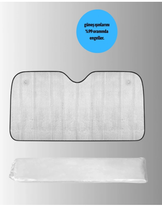 Metalize Reflektör Yüzeyli UV Koruyucu Araç Güneşliği – Serin ve Güvenli Sürüşler İçin