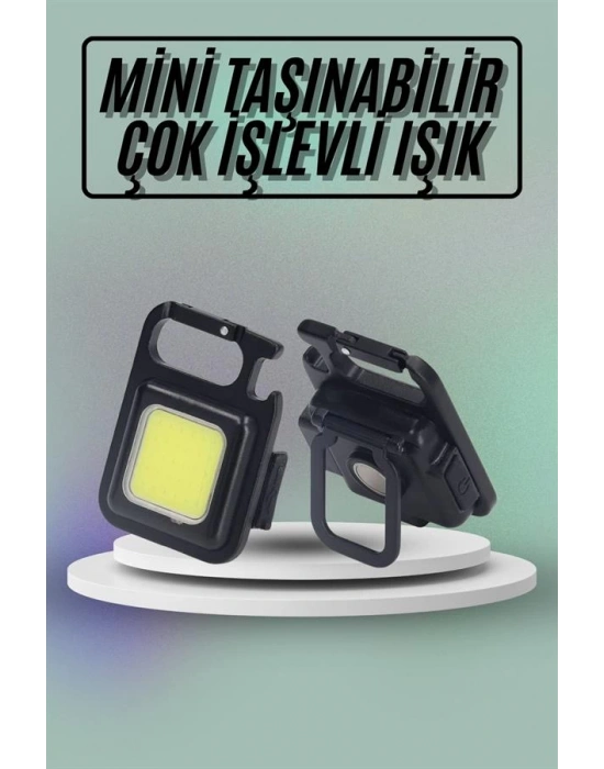 Mıknatıslı Parlak Led Işık 3 Fonksiyonlu Şarj edilebilir Ledli Mini Taşınabilir