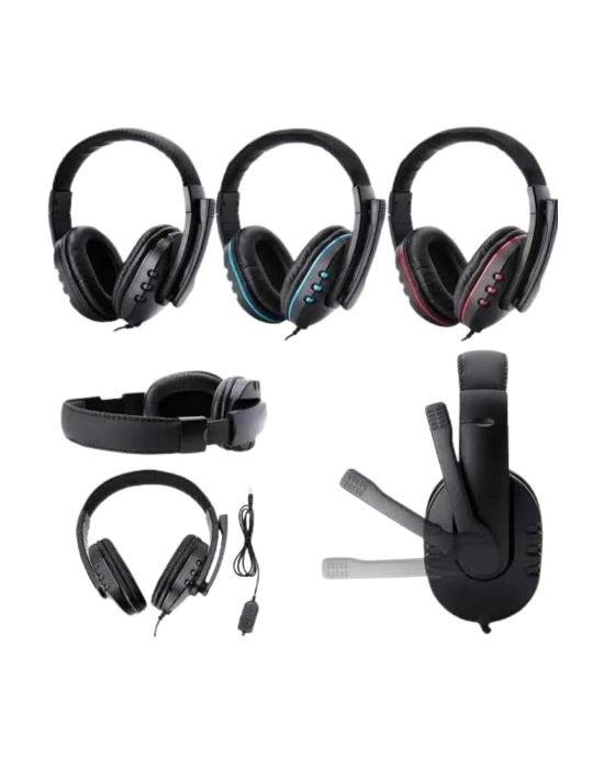 Mikrofonlu Gamer Kulaklık Oyuncu Kulaklığı Yüksek Ses Kaliteli Stereo Yumuşak Yastıklar