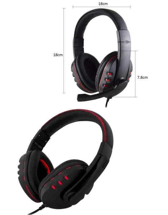 Mikrofonlu Gamer Kulaklık Oyuncu Kulaklığı Yüksek Ses Kaliteli Stereo Yumuşak Yastıklar