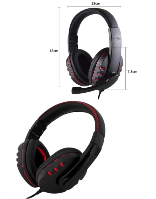 Mikrofonlu Gamer Kulaklık Oyuncu Kulaklığı Yüksek Ses Kaliteli Stereo Yumuşak Yastıklar