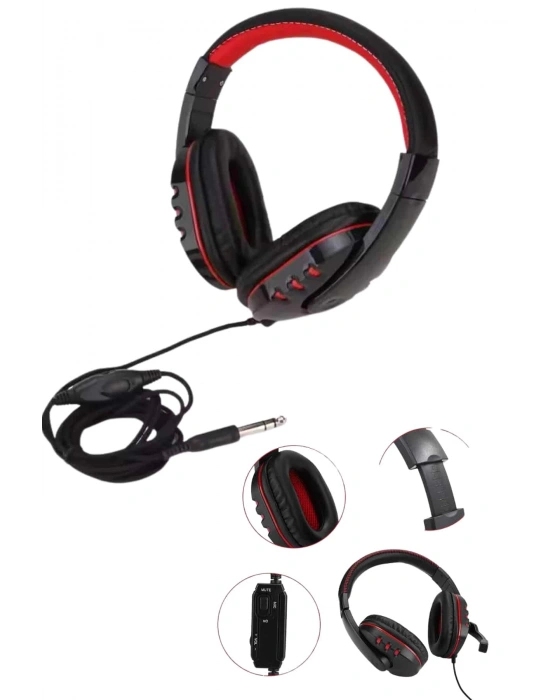 Mikrofonlu Gamer Kulaklık Oyuncu Kulaklığı Yüksek Ses Kaliteli Stereo Yumuşak Yastıklar
