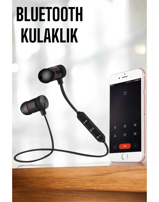 Mikrofonlu Kablosuz Sport Kulak İçi Mıknatıslı Kulaklık